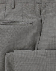 $475 Incotex Black Micro-Houndstooth Wool Pants - Slim - (IN1022246) - Parent