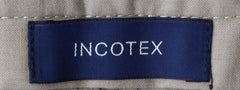 Incotex Brown Micro-Check Cotton Blend Pants - Slim - (INC105222) - Parent