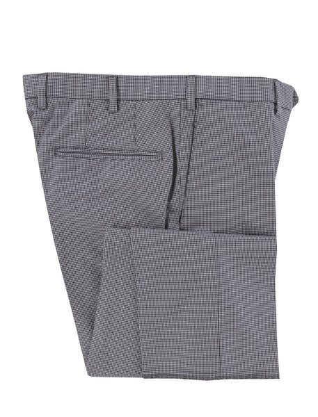 $375 Incotex Dark Blue Micro-Houndstooth Pants - Slim - (IN1022247) - Parent