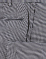 $375 Incotex Dark Blue Micro-Houndstooth Pants - Slim - (IN1022247) - Parent