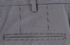 $375 Incotex Dark Blue Micro-Houndstooth Pants - Slim - (IN1022247) - Parent