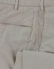$375 Incotex Beige Solid Cotton Blend Pants - Slim - (IN1022243) - Parent