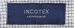 $475 Incotex Dark Blue Solid Cotton Blend Pants - Slim - (IN1128244) - Parent