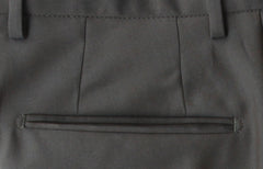 Incotex Dark Green Solid Virgin Wool Pants - Slim - (IN1229214) - Parent