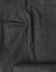 Incotex Gray Window Pane Virgin Wool Pants - Slim - (IN1229215) - Parent