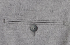 $1495 Isaia Gray Solid Wool Blend Pants - Slim - (IS84268) - Parent