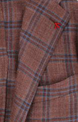 Isaia Brown Wool Blend Window Pane Sportcoat - (IS711233) - Parent