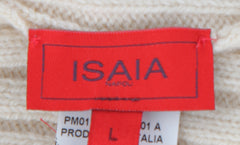 $495 Isaia Cream Solid Cashmere Beanie - (IS729266) - Parent