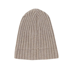 $495 Isaia Beige Solid Cashmere Beanie - (IS729263) - Parent