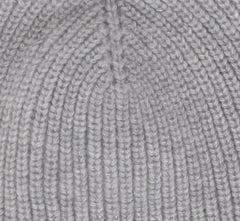 $395 Isaia Gray Striped Cashmere Beanie - (IS729269) - Parent