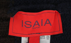 $395 Isaia Dark Blue Striped Cashmere Beanie - (IS729261) - Parent