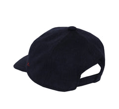 $395 Isaia Dark Blue Solid Wool Blend Baseball Cap - (IS78262) - Parent