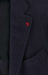 $5995 Isaia Dark Blue Silk Blend Solid Sportcoat - (IS1021261) - Parent