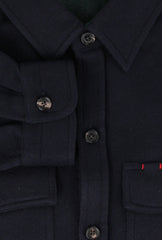 $2295 Isaia Dark Blue Cashmere Blend Overshirt - - (IS429268) - Parent