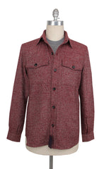 $1995 Isaia Red Wool Blend Overshirt - (IS429266) - Parent