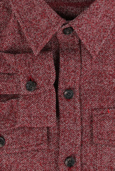 $1995 Isaia Red Wool Blend Overshirt - (IS429266) - Parent
