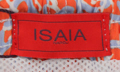 $350 Isaia Orange Fancy Swim Shorts - Slim - (IS52249) - Parent