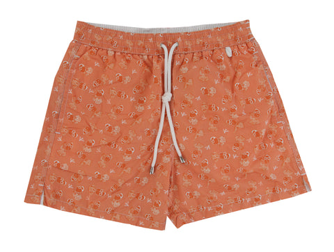 Isaia Orange Swim Shorts