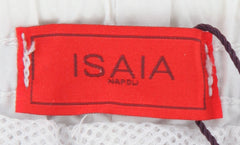 $350 Isaia Burgundy Red Fancy Swim Shorts - Slim - (IS522416) - Parent