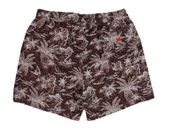 $350 Isaia Brown Fancy Swim Shorts - Slim - (IS522413) - Parent