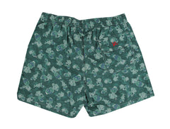 $350 Isaia Green Fancy Swim Shorts - Slim - (IS52244) - Parent