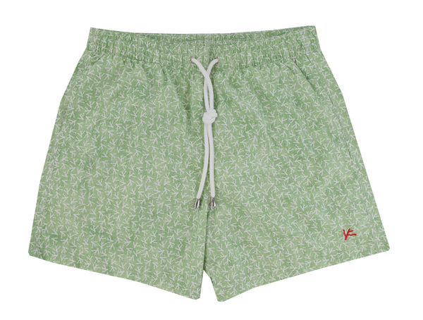 $350 Isaia Light Green Fancy Swim Shorts - Slim - (IS52241) - Parent
