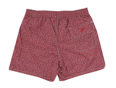 $350 Isaia Pink Fancy Swim Shorts - Slim - (IS522414) - Parent