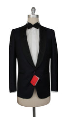 $3595 Isaia Dark Blue Wool Tuxedo - 32/42 - (IS319241)