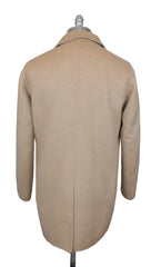 $7995 Isaia Beige Cashmere Solid Coat - (IS44261) - Parent