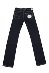 $595 Jacob Cohën Dark Blue Solid Jeans - Slim - (JC710247) - Parent