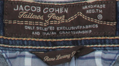 $595 Jacob Cohën Blue Solid Jeans - Slim - (JC710245) - Parent