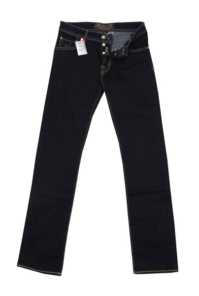 $595 Jacob Cohen Dark Blue Solid Jeans - Slim - (JC521261) - Parent