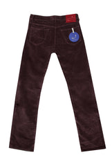 Jacob Cohën Purple Solid Cotton Blend Pants - Slim - (JC215243) - Parent