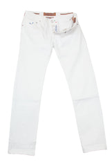 $595 Jacob Cohën White Solid Jeans - Slim - (JC710243) - Parent