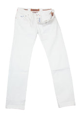 $595 Jacob Cohën White Solid Jeans - Slim - 31/47 - (JC710243)