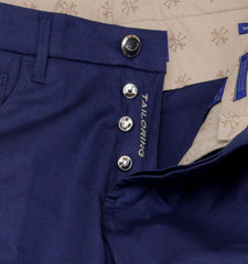 Jacob Cohën Blue Solid Cotton Blend Pants - Slim - (JC220243) - Parent