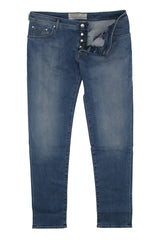 Jacob Cohën Denim Blue Solid Jeans - 40/56 - (JC322232)