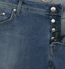 Jacob Cohën Denim Blue Solid Jeans - (JC322232) - Parent