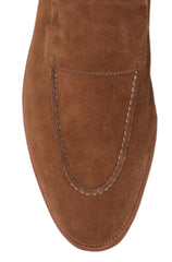 $1940 John Lobb Light Brown Suede Penny Loafers - (JL5926811) - Parent