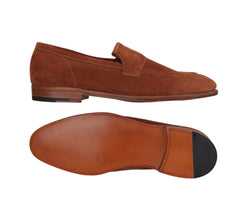 $1940 John Lobb Brown Suede Penny Loafers - (JL5926813) - Parent