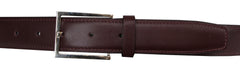 John Lobb Burgundy Red Calf Leather Belt - (JL74262) - Parent