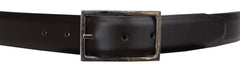 John Lobb Dark Brown Calf Leather Belt - (JL74265) - Parent