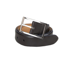 John Lobb Dark Brown Calf Leather Belt - (JL74264) - Parent