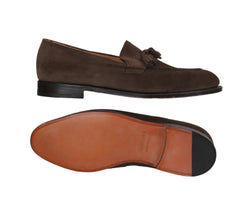 $2010 John Lobb Dark Brown Suede Tassel Loafers - (JL5926810) - Parent