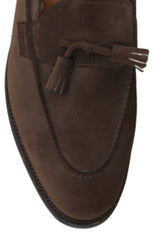 $2010 John Lobb Dark Brown Suede Tassel Loafers - (JL5926810) - Parent