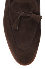 $2010 John Lobb Dark Brown Suede Tassel Loafers - (JL592688) - Parent