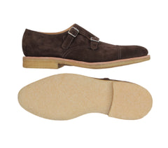 $2080 John Lobb Brown Suede Double Monk Strap Shoes - (JL59265) - Parent