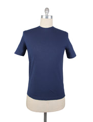 Kired Blue Solid Crewneck Cotton T-Shirt - Extra Slim - L - (KR6120233)
