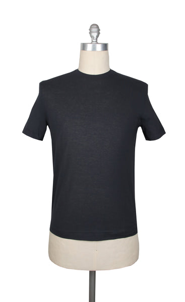 Kired Dark Blue Solid Crewneck Cotton T-Shirt - Extra Slim - (KR6120234) - Parent