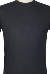 Kired Dark Blue Solid Crewneck Cotton T-Shirt - Extra Slim - (KR6120234) - Parent